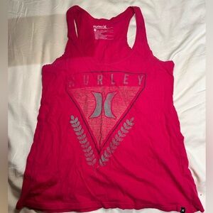 Hurley Women's Fuchsia Tank Top with Gray Logo